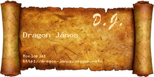 Dragon János névjegykártya