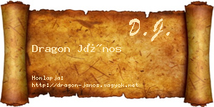 Dragon János névjegykártya